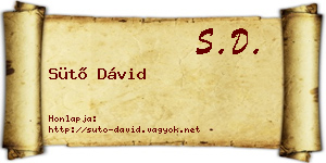 Sütő Dávid névjegykártya